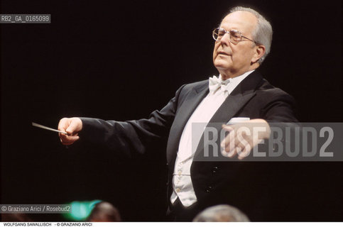 Caption: Nome:.SAWALLISCH WOLFGANG.Descrizione:.MUSICA CLASSICA DIRETTORE DORCHESTRA.CLASSICAL MUSIC CONDUCTOR.Credit:.Graziano Arici/Rosebud2/.Costo:.A.Nazione:.GERMANIA.GERMANY.Cittˆ:..Data:.1997