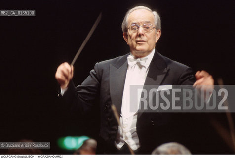 Caption: Nome:.SAWALLISCH WOLFGANG.Descrizione:.MUSICA CLASSICA DIRETTORE DORCHESTRA.CLASSICAL MUSIC CONDUCTOR.Credit:.Graziano Arici/Rosebud2/.Costo:.A.Nazione:.GERMANIA.GERMANY.Cittˆ:..Data:.1997