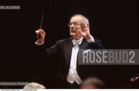 Caption: Nome:.SAWALLISCH WOLFGANG.Descrizione:.MUSICA CLASSICA DIRETTORE DORCHESTRA.CLASSICAL MUSIC CONDUCTOR.Credit:.Graziano Arici/Rosebud2/.Costo:.A.Nazione:.GERMANIA.GERMANY.Cittˆ:..Data:.1997