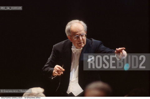 Caption: Nome:.SAWALLISCH WOLFGANG.Descrizione:.MUSICA CLASSICA DIRETTORE DORCHESTRA.CLASSICAL MUSIC CONDUCTOR.Credit:.Graziano Arici/Rosebud2/.Costo:.A.Nazione:.GERMANIA.GERMANY.Cittˆ:..Data:.1997