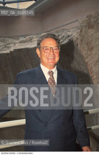 Caption: Nome: .SOROS GEORGE.Descrizione: .ECONOMIA FINANZA FINANZIERE MECENATE .ECONOMICS FINANCE FINANCIER MAECENAS  .Credit: ©Graziano Arici/Rosebud2 / Costo: .A.Nazione: .USA.Cittˆ: ..Data: .1995