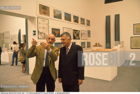 Nome: .BIENNALE ARCHITETTURA 1991.Descrizione: .VITTORIO GREGOTTI E ALDO ROSSI.Credit: ©Graziano Arici/Rosebud2 .Nazione: .ITALIA.Cittˆ: ..Data: .1991