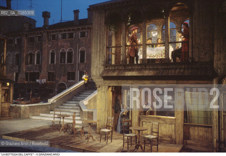 Caption: Caption: Nome: .LA BOTTEGA DEL CAFFE .Descrizione: .TEATRO / OPERA DI CARLO GOLDONI / DELLA COMPAGNIA GIULIO BOSETTI / TEATRO STABILE CARLO GOLDONI / IN CAMPO SAN TROVASO.Credit: ©Graziano Arici/Rosebud2 Costo: .A.Nazione: .ITALIA.Cittˆ: ..Data: .1990.