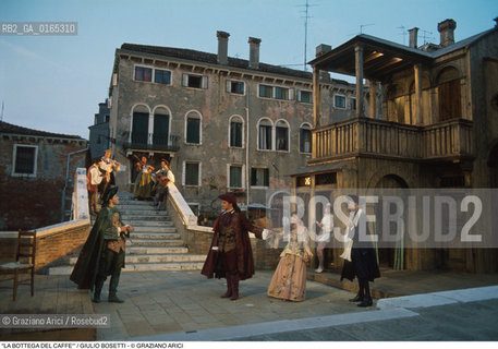 Caption: Caption: Nome: .LA BOTTEGA DEL CAFFE .Descrizione: .TEATRO / OPERA DI CARLO GOLDONI / DELLA COMPAGNIA GIULIO BOSETTI / TEATRO STABILE CARLO GOLDONI / IN CAMPO SAN TROVASO.Credit: ©Graziano Arici/Rosebud2 Costo: .A.Nazione: .ITALIA.Cittˆ: ..Data: .1990.
