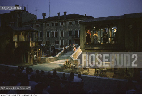 Caption: Caption: Nome: .LA BOTTEGA DEL CAFFE .Descrizione: .TEATRO / OPERA DI CARLO GOLDONI / DELLA COMPAGNIA GIULIO BOSETTI / TEATRO STABILE CARLO GOLDONI / IN CAMPO SAN TROVASO.Credit: ©Graziano Arici/Rosebud2 Costo: .A.Nazione: .ITALIA.Cittˆ: ..Data: .1990.