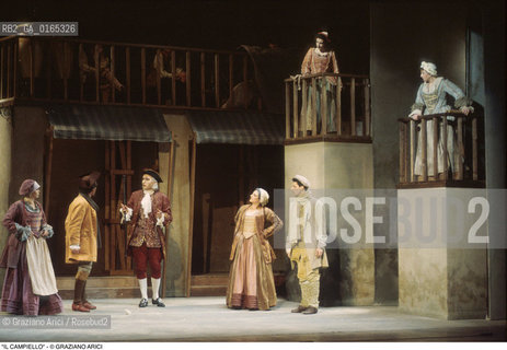 Caption: Caption: Nome: .IL CAMPIELLO .Descrizione: .TEATRO / OPERA DI CARLO GOLDONI / MUSICA DEL GRUPPO MUSICALE VENEZIANO PITURA FRESKA / AL TEATRO GOLDONI.Credit: ©Graziano Arici/Rosebud2 Costo: .A.Nazione: .ITALIA.Cittˆ: ..Data: .1995.