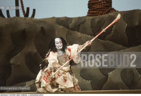 Nome: .BIENNALE TEATRO 1989.Descrizione: .KABUKI / INTERPRETE PRINCIPALE ENNOSUKE III.Credit: ©Graziano Arici/Rosebud2 .Nazione: .GIAPPONE.Cittˆ: ..Data: .1989