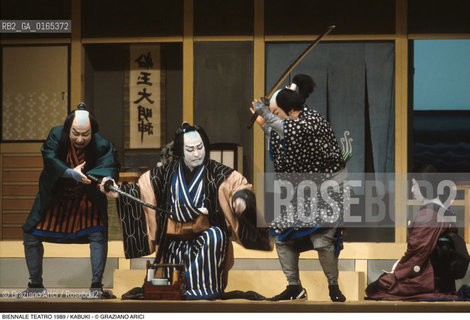 Nome: .BIENNALE TEATRO 1989.Descrizione: .KABUKI / INTERPRETE PRINCIPALE ENNOSUKE III.Credit: ©Graziano Arici/Rosebud2 .Nazione: .GIAPPONE.Cittˆ: ..Data: .1989