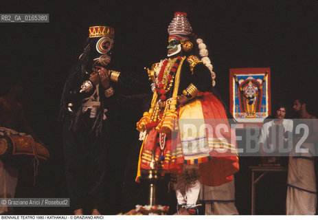 Nome: .BIENNALE TEATRO 198O.Descrizione: .DANZA ORIENTALE INDIA KATHAKALI.Credit: ©Graziano Arici/Rosebud2 .Nazione: .INDIA.Cittˆ: ..Data: .198O