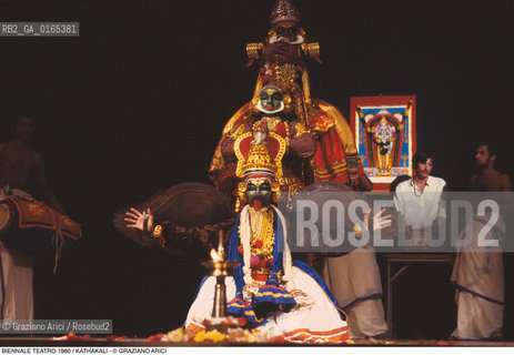 Nome: .BIENNALE TEATRO 198O.Descrizione: .DANZA ORIENTALE INDIA KATHAKALI.Credit: ©Graziano Arici/Rosebud2 .Nazione: .INDIA.Cittˆ: ..Data: .198O
