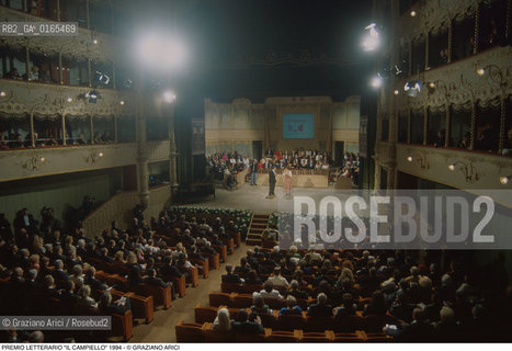 Nome: .PREMIO LETTERARIO IL CAMPIELLO.Descrizione: .LETTERATURA / PALCO GIURIA PUBBLICO / AL TEATRO GOLDONI.Credit: ©Graziano Arici/Rosebud2 Costo: ..Nazione: .ITALIA.Cittˆ: ..Data: .1994.