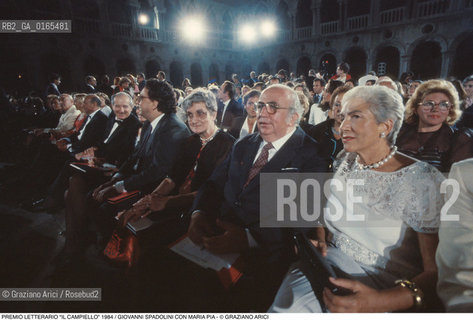 Nome: .PREMIO LETTERARIO IL CAMPIELLO.Descrizione: .LETTERATURA / GIOVANNI SPADOLINI CON MARIA PIA FANFANI.Credit: ©Graziano Arici/Rosebud2 Costo: ..Nazione: .ITALIA.Cittˆ: ..Data: .1984.