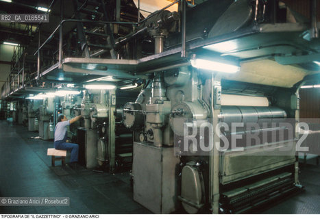 Nome: .TIPOGRAFIA DE IL GAZZETTINO    .Descrizione: .OPERAI MACCHINE ROTATIVE.Credit: ©Graziano Arici/Rosebud2 Costo: ..Nazione: .ITALIA.Cittˆ: .MESTRE (VE).Data: .1989..