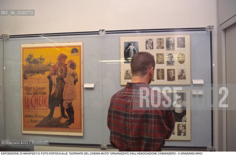 Nome: .LE GIORNATE DEL CINEMA MUTO .Descrizione: .FESTIVAL ASSOCIAZIONE CINEMAZERO / ESPOSIZIONE DI MANIFESTI E FOTO DEPOCA  .Credit: ©Graziano Arici/Rosebud2 Costo: ..Nazione: .ITALIA.Cittˆ: .PORDENONE.Data: .1996..