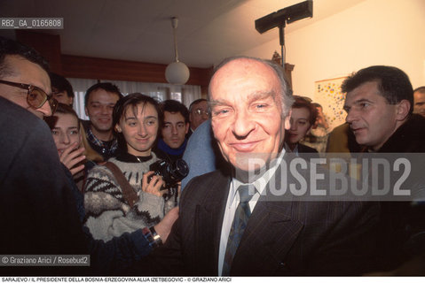 Nome: .SARAJEVO.Descrizione: .GUERRA EX JUGOSLAVIA / IL PRESIDENTE DELLA BOSNIA-ERZEGOVINA ALIJA IZETBEGOVIC.Credit: ©Graziano Arici/Rosebud2 Costo: ..Nazione: .BOSNIA.Cittˆ: ..Data: .1994..