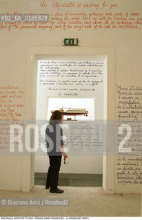Caption: Nome: .7¡ BIENNALE ARCHITETTURA 2000 - CITTA: LESS AESTHETICS, MORE ETHICS .Descrizione: .PADIGLIONE FRANCESE.Credit: ©Graziano Arici/Rosebud2 .Nazione: ..Cittˆ: ..Data: .2000