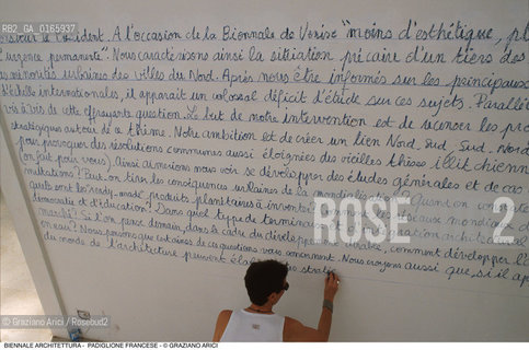 Caption: Nome: .7¡ BIENNALE ARCHITETTURA 2000 - CITTA: LESS AESTHETICS, MORE ETHICS .Descrizione: .PADIGLIONE FRANCESE.Credit: ©Graziano Arici/Rosebud2 .Nazione: ..Cittˆ: ..Data: .2000