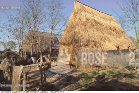 Caption: Nome: .ERNEST HEMINGWAY.Descrizione: .I CASONI A CAORLE.Credit: ©Graziano Arici/Rosebud2 .Nazione: ..Cittˆ: ..Data: .1991.
