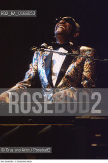 Caption: Nome: .CHARLES RAY.Descrizione: .MUSICA JAZZ RHYTHMN BLUES SOUL CANTANTE PIANISTA/CON OCCHIALI.Credit: ©Graziano Arici/Rosebud2 / Costo: .A.Nazione: .USA.Cittˆ: ..Data: .1996