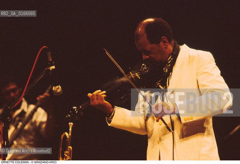 Caption: Nome: .COLEMAN ORNETTE.Descrizione: .MUSICA JAZZ SASSOFONISTA/AL VIOLINO.Credit: ©Graziano Arici/Rosebud2 / Costo: .A.Nazione: .USA.Cittˆ: ..Data: .1992