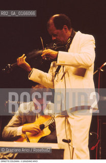 Caption: Nome: .COLEMAN ORNETTE.Descrizione: .MUSICA JAZZ SASSOFONISTA/AL VIOLINO.Credit: ©Graziano Arici/Rosebud2 / Costo: .A.Nazione: .USA.Cittˆ: ..Data: .1992