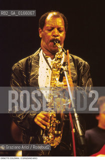 Caption: Nome: .COLEMAN ORNETTE.Descrizione: .MUSICA JAZZ SASSOFONISTA/AL VIOLINO.Credit: ©Graziano Arici/Rosebud2 / Costo: .A.Nazione: .USA.Cittˆ: ..Data: .1992