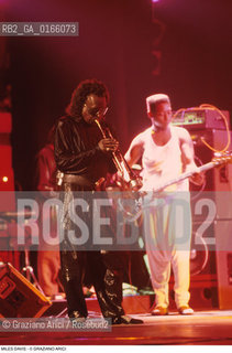 Caption: Nome: .DAVIS MILES.Descrizione: .MUSICA JAZZ ROCK TROMBETTISTA/ALLA TROMBA.Credit: ©Graziano Arici/Rosebud2 / Costo: .A.Nazione: .USA.Cittˆ: ..Data: .1989