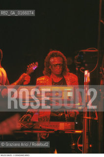 Caption: Nome: .DAVIS MILES.Descrizione: .MUSICA JAZZ ROCK TROMBETTISTA/ALLE TASTIERE.Credit: ©Graziano Arici/Rosebud2 / Costo: .A.Nazione: .USA.Cittˆ: ..Data: .1989