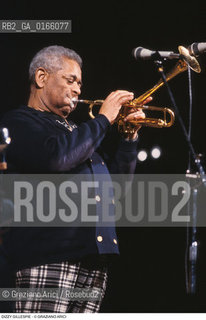 Caption: Nome: .GILLESPIE DIZZY.Descrizione: .MUSICA JAZZ TROMBETTISTA/ALLA TROMBA.Credit: ©Graziano Arici/Rosebud2 / Costo: .A.Nazione: .USA.Cittˆ: ..Data: .1990