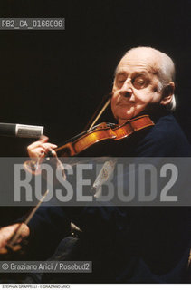 Caption: Nome: .GRAPPELLI STEPHAN.Descrizione: .MUSICA JAZZ VIOLINISTA/AL VIOLINO.Credit: ©Graziano Arici/Rosebud2 / Costo: .A.Nazione: .FRANCIA.Cittˆ: ..Data: .1993