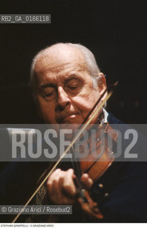 Caption: Nome: .GRAPPELLI STEPHAN.Descrizione: .MUSICA JAZZ VIOLINISTA/AL VIOLINO.Credit: ©Graziano Arici/Rosebud2 / Costo: .A.Nazione: .FRANCIA.Cittˆ: ..Data: .1993