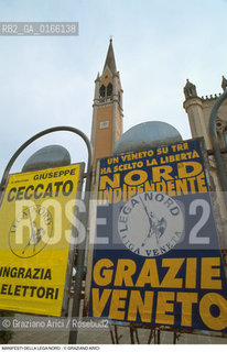 Nome: .LEGA NORD.Descrizione: .POLITICA / MANIFESTI PRO SECESSIONE  .Credit: ©Graziano Arici/Rosebud2 Costo: ..Nazione: .ITALIA.Cittˆ: ..Data: .1997..