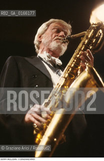 Caption: Nome: .MULLIGAN GERRY.Descrizione: .MUSICA JAZZ SASSOFONISTA/AL SASSOFONO.Credit: ©Graziano Arici/Rosebud2 / Costo: .A.Nazione: .USA.Cittˆ: ..Data: .1992