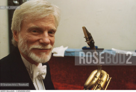 Caption: Nome: .MULLIGAN GERRY.Descrizione: .MUSICA JAZZ SASSOFONISTA.Credit: ©Graziano Arici/Rosebud2 / Costo: .A.Nazione: .USA.Cittˆ: ..Data: .1992