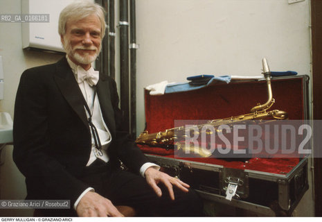 Caption: Nome: .MULLIGAN GERRY.Descrizione: .MUSICA JAZZ SASSOFONISTA/SASSOFONO.Credit: ©Graziano Arici/Rosebud2 / Costo: .A.Nazione: .USA.Cittˆ: ..Data: .1992