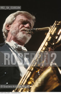 Caption: Nome: .MULLIGAN GERRY.Descrizione: .MUSICA JAZZ SASSOFONISTA/AL SASSOFONO.Credit: ©Graziano Arici/Rosebud2 / Costo: .A.Nazione: .USA.Cittˆ: ..Data: .1992