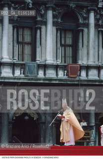 Caption: Caption: Nome: .PAPA.Descrizione: .RELIGIONE / VISITA DEL SANTO PADRE GIOVANNI PAOLO II KAROL WOJTYLA / DISCORSO IN PIAZZA SAN MARCO.Credit: ©Graziano Arici/Rosebud2 / Costo: .A.Nazione: .ITALIA.Cittˆ: .VENEZIA.Data: .17/06/1985