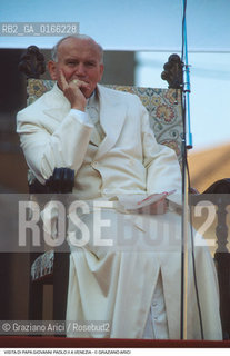 Nome: .PAPA.Descrizione: .RELIGIONE / VISITA DEL SANTO PADRE GIOVANNI PAOLO II KAROL WOJTYLA.Credit: ©Graziano Arici/Rosebud2 / Costo: .A.Nazione: .ITALIA.Cittˆ: ..Data: .17/06/1985