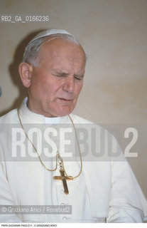 Nome: .PAPA.Descrizione: .RELIGIONE / VISITA DEL SANTO PADRE GIOVANNI PAOLO II KAROL WOJTYLA.Credit: ©Graziano Arici/Rosebud2 / Costo: .A.Nazione: .ITALIA.Cittˆ: ..Data: .17/06/1985