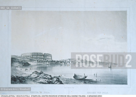 Nome: .REGIONE ISTRIA.Descrizione: .STAMPA CON VEDUTA DI POLA AL CENTRO RICERCHE STORICHE DELLUNIONE ITALIANA .Credit: ©Graziano Arici/Rosebud2 / Costo: .A.Nazione: .REPUBBLICA CROATA.Cittˆ: .ROVIGNO.Data: .1992