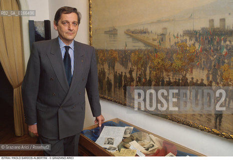 Nome: .REGIONE ISTRIA.Descrizione: .POLITICA / PAOLO SARDOS-ALBERTINI PRESIDENTE DELLA FEDERAZIONE DEGLI ESULI ISTRIANI - FIUMANI - DALMATI / QUADRO.Credit: ©Graziano Arici/Rosebud2 / Costo: .A.Nazione: ..Cittˆ: .POLA.Data: .1995