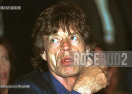 CINEMA 2000 / 57. MOSTRA INTERNAZIONALE DARTE CINEMATOGRAFICA - IL CANTANTE MICK JAGGER ALLA PROIEZIONE DEL FILM LIAM NELLA SALA GRANDE DEL PALAZZO DEL CINEMA / MUSICA ROCK - ©Graziano Arici/Rosebud2 .