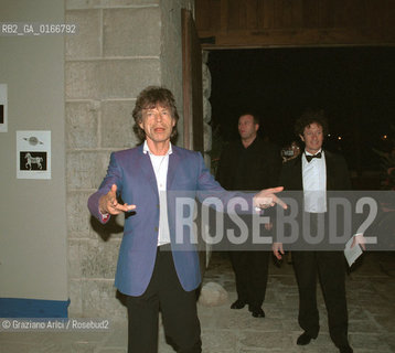 CINEMA 2000 / 57. MOSTRA INTERNAZIONALE DARTE CINEMATOGRAFICA - IL CANTANTE MICK JAGGER (GB)) ALLA FESTA PER IL FILM SOUND, DIRETTO DA NICOLOAS ROEG (GB), NELLISOLA DI SANTANDREA - ©Graziano Arici/Rosebud2 