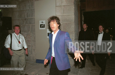 CINEMA 2000 / 57. MOSTRA INTERNAZIONALE DARTE CINEMATOGRAFICA - IL CANTANTE MICK JAGGER (GB) ALLA FESTA PER IL FILM SOUND, DIRETTO DA NICOLOAS ROEG (GB), NELLISOLA DI SANTANDREA / MUSICA ROCK - ©Graziano Arici/Rosebud2 