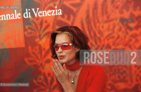 CINEMA 2000 / 57. MOSTRA INTERNAZIONALE DARTE CINEMATOGRAFICA - LATTRICE FRANKA POTENTE (GERMANIA) ALLA CONFERENZA STAMPA DEL FILM DER KRIEGER UND DIE KAISERIN - ©Graziano Arici/Rosebud2