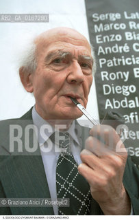 SOCIOLOGIA 2000 / IL SOCIOLOGO ZYGMUNT BAUMAN (GERMANIA) CON LA PIPA - ©Graziano Arici/Rosebud2