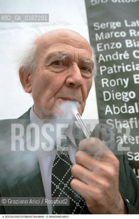 SOCIOLOGIA 2000 / IL SOCIOLOGO ZYGMUNT BAUMAN (GERMANIA) CON LA PIPA - ©Graziano Arici/Rosebud2