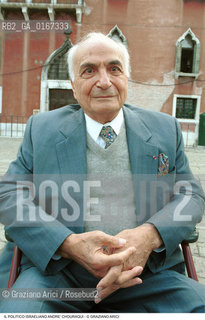RELIGIONE EBRAICA TEOLOGIA POLITICA /  ANDRE CHOURAQUI (ISRAELE), UNO DEI MASSIMI INTERPRETI DELLEBRAISMO INTERCONFESSIONALE / A VENEZIA IN CAMPO S. ANGELO / 2000 - ©Graziano Arici/Rosebud2