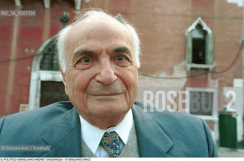 RELIGIONE EBRAICA TEOLOGIA POLITICA /  ANDRE CHOURAQUI (ISRAELE), UNO DEI MASSIMI INTERPRETI DELLEBRAISMO INTERCONFESSIONALE / A VENEZIA IN CAMPO S. ANGELO / 2000 - ©Graziano Arici/Rosebud2 