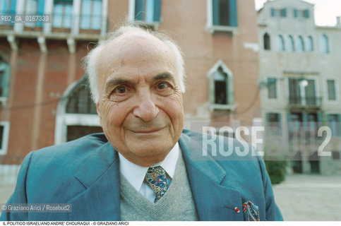 RELIGIONE EBRAICA TEOLOGIA POLITICA /  ANDRE CHOURAQUI (ISRAELE), UNO DEI MASSIMI INTERPRETI DELLEBRAISMO INTERCONFESSIONALE / A VENEZIA IN CAMPO S. ANGELO / 2000 - ©Graziano Arici/Rosebud2 